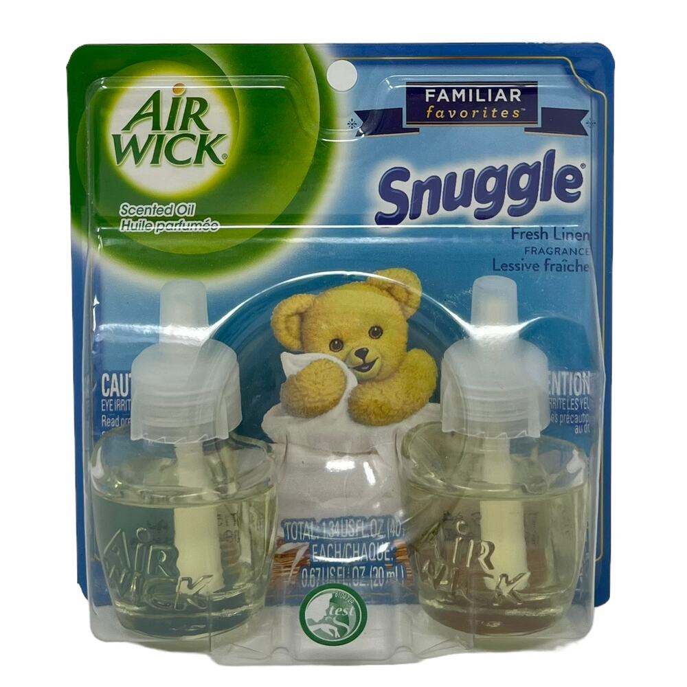 AirWick SNUGGLE Scented Oil 2 Pack Refills FRESH LINEN Familiar Favorites